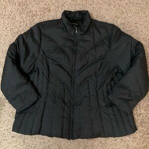 Lane Bryant Women’s Black Parka Jacket Size 26/28 Down Feather Puffer Coat